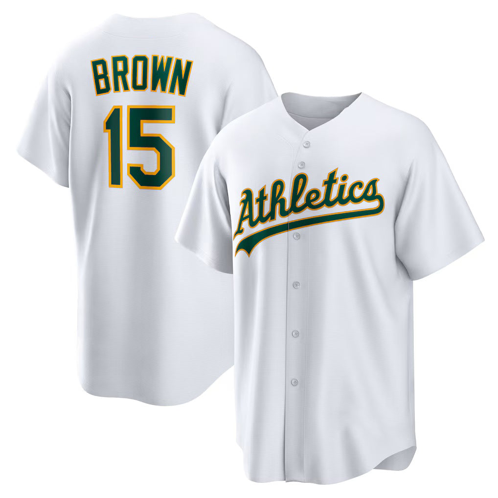 Baseball Jersey | Oakland Athletics #15 Seth Brown White Home Replica - image 1