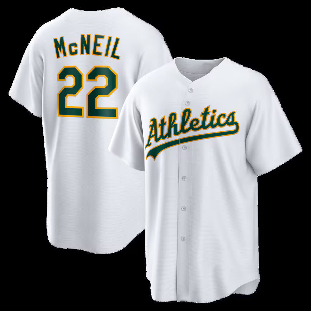 Baseball Jersey | Oakland Athletics #22 Jeff McNeil White Home Replica - image 1