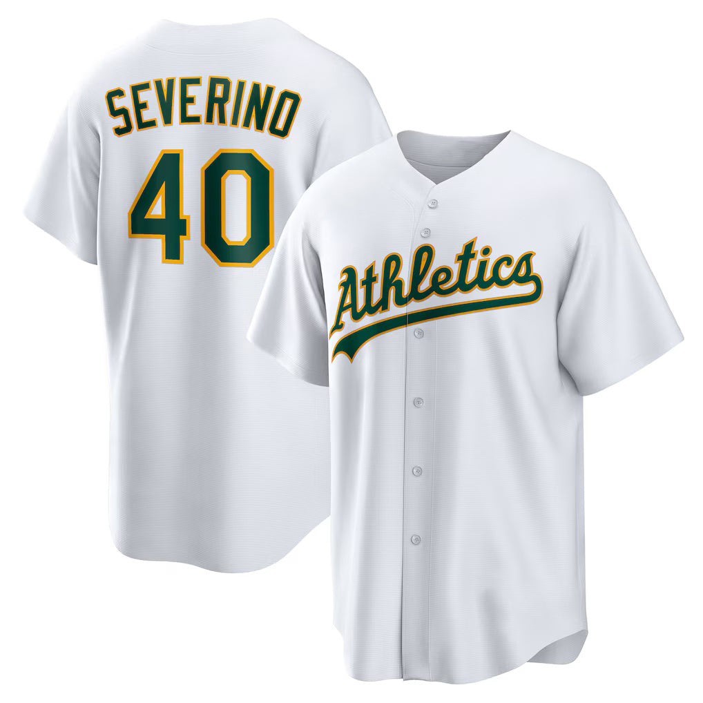 Baseball Jersey | Oakland Athletics #40 Luis Severino White Home Replica - image 1