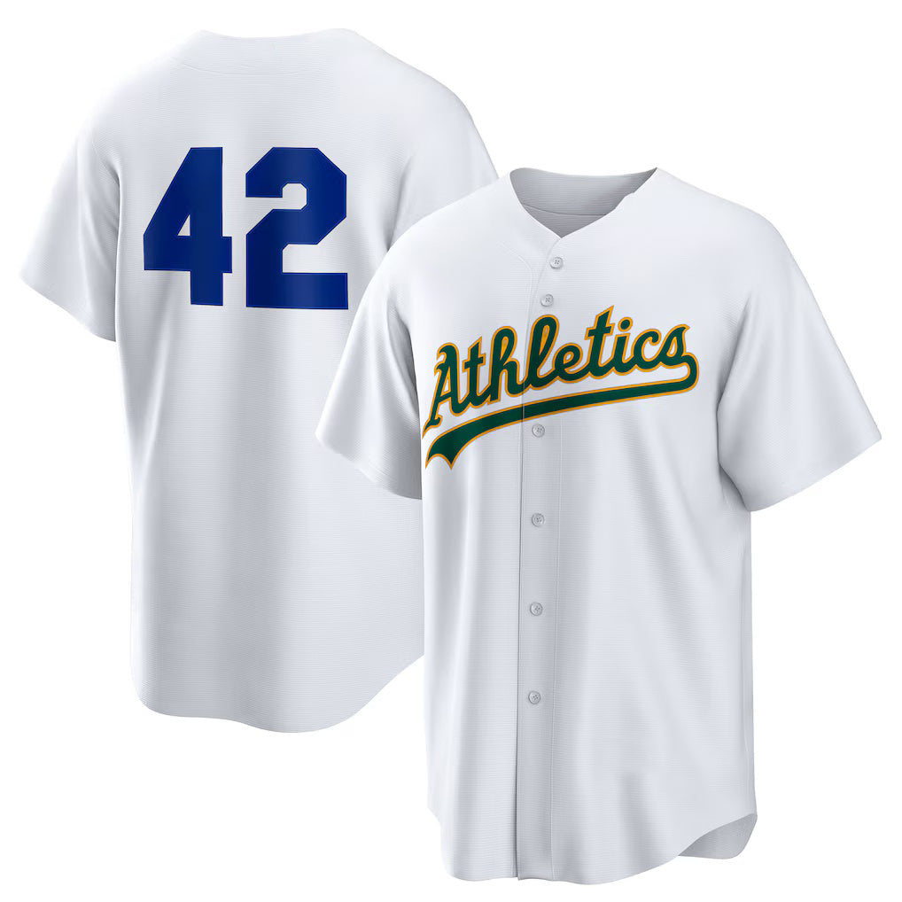 Baseball Jersey | Oakland Athletics #42 Jackie Robinson White Home 2025 Day Replica - image 1