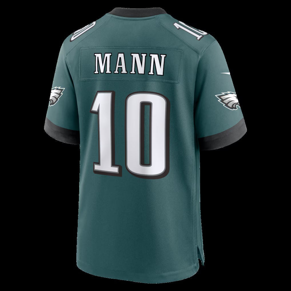 American Football Jersey | P.Eagles #10 Braden Mann Midnight Green Team Game Jersey - image 1