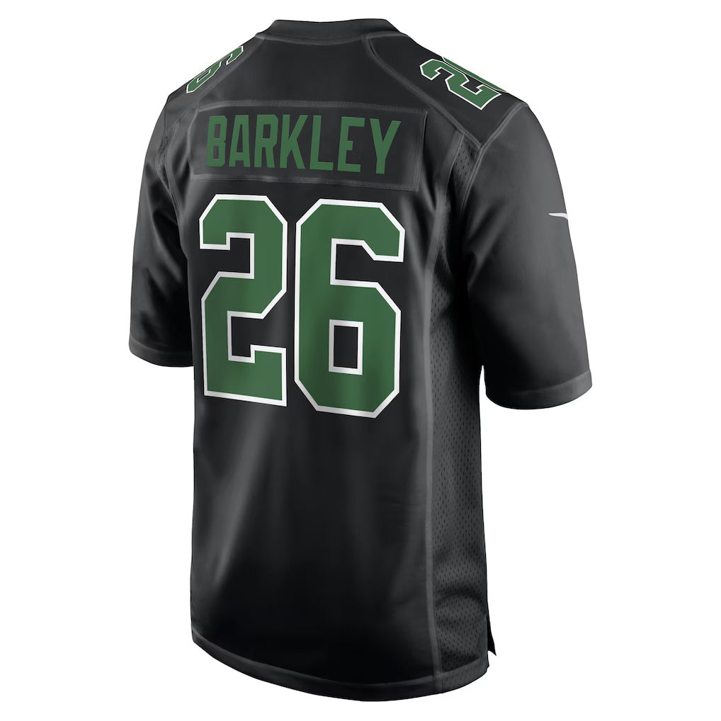 American Football Jersey | P.Eagles #26 Saquon Barkley Carbon Black-Kelly Green Fashion Game Football Stitched jersey - image 1