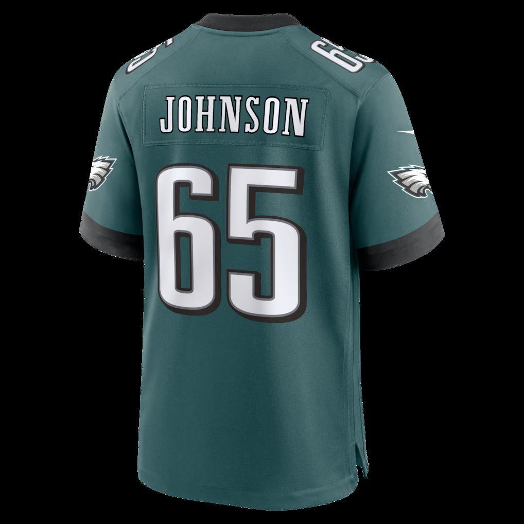 American Football Jersey | P.Eagles #65 Lane Johnson Midnight Green Team Game Jersey - image 1