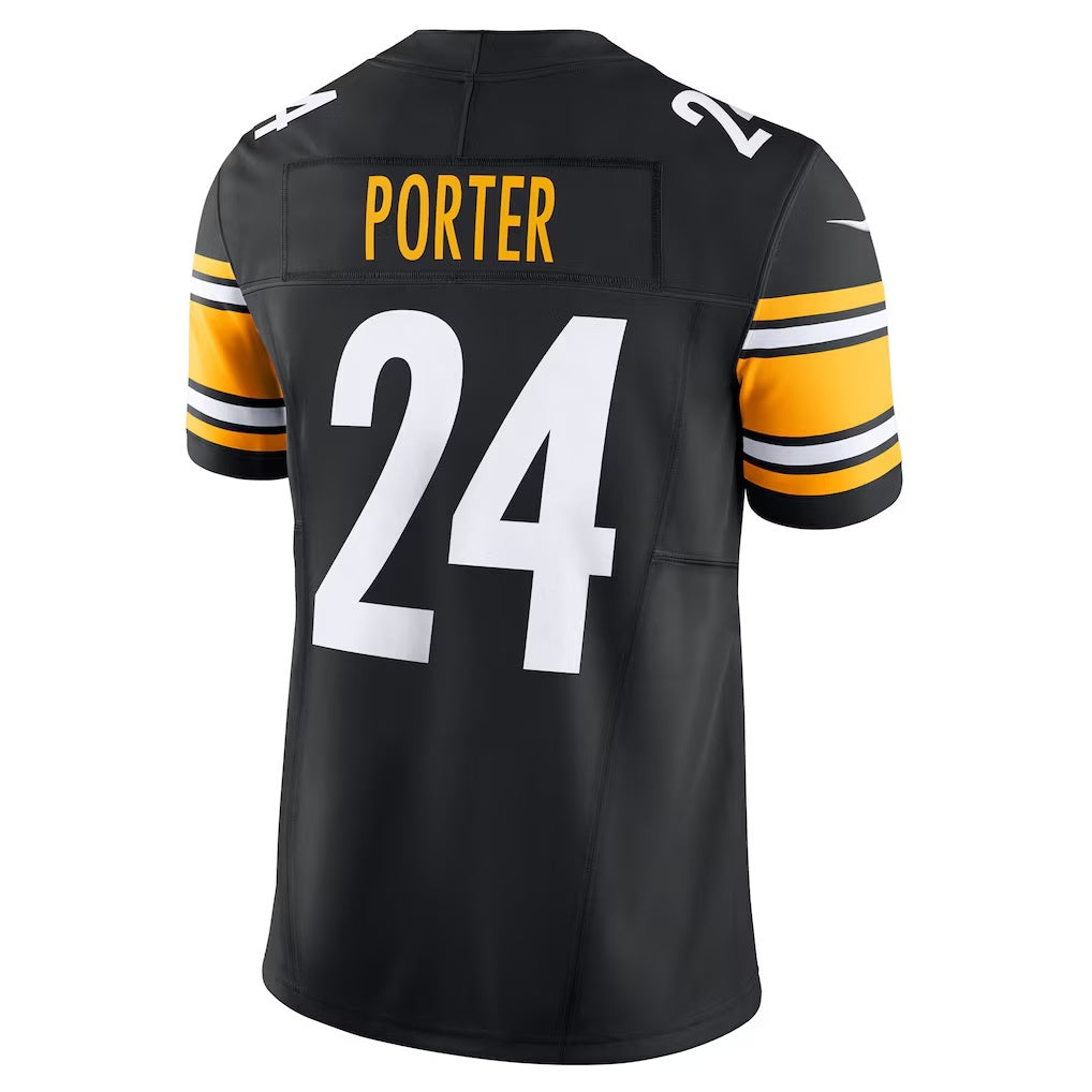 American Football Jersey | P.Steelers #24 Joey Porter Jr. Black Vapor F.U.S.E. Limited Football Stitched jersey - image 1