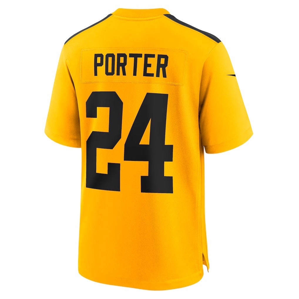 American Football Jersey | P.Steelers #24 Joey Porter Jr. Gold Alternate 1933 Throwback Game Football Stitched jersey - image 1