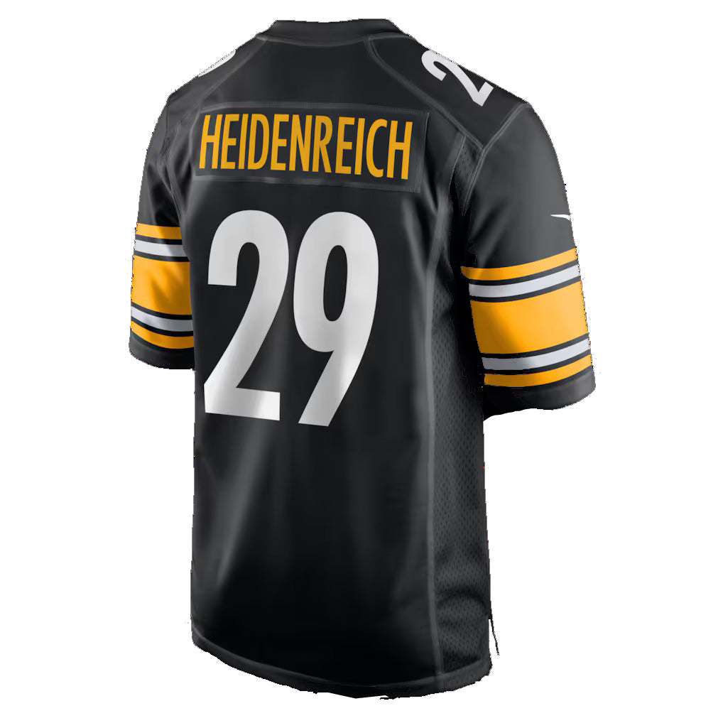 American Football Jersey | P.Steelers #29 Eli Heidenreich Black Team Game Jersey - image 1