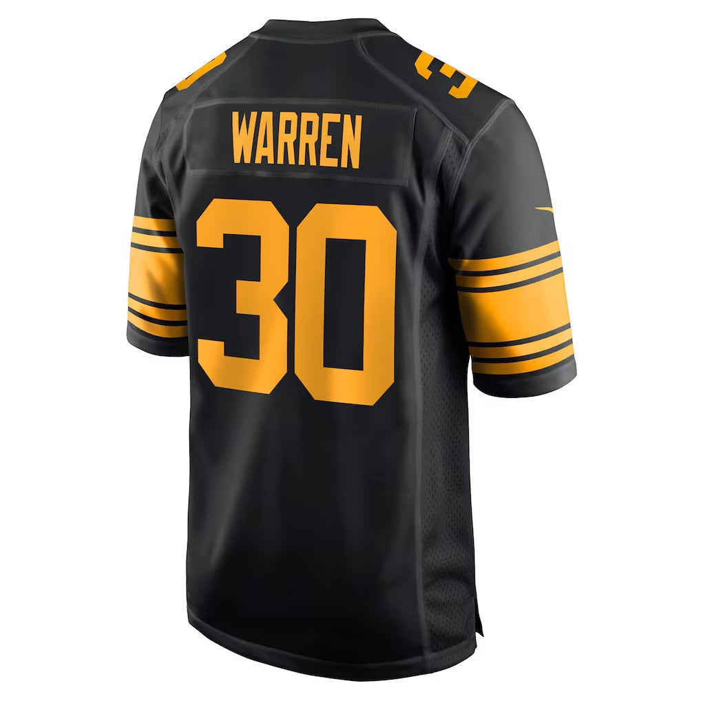 American Football Jersey | P.Steelers #30 Jaylen Warren Black Alternate Game Football Stitched jersey - image 1