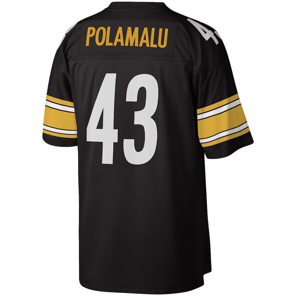 American Football Jersey | P.Steelers #43 Troy Polamalu Black Legacy Replica Jersey - image 1