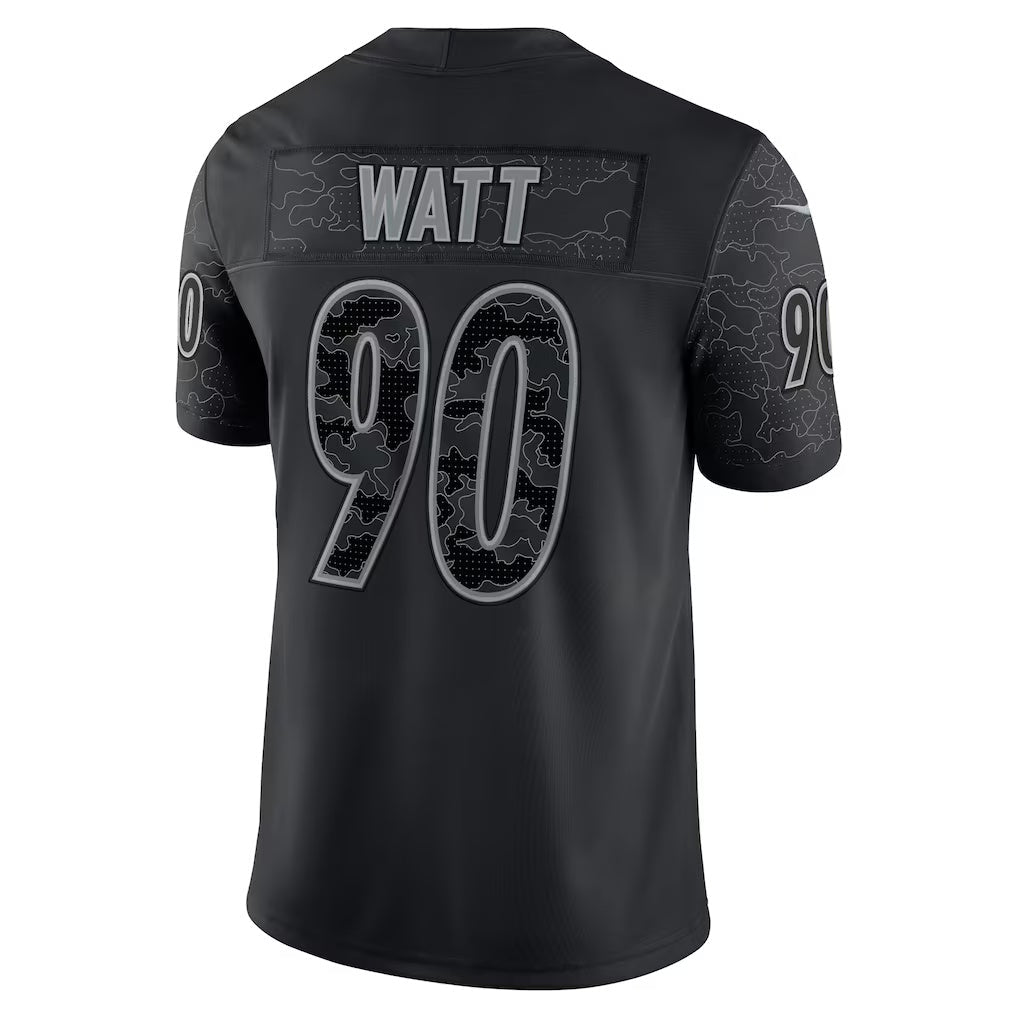 American Football Jersey | P.Steelers #90 T.J. Watt Black RFLCTV Limited Jersey - image 1