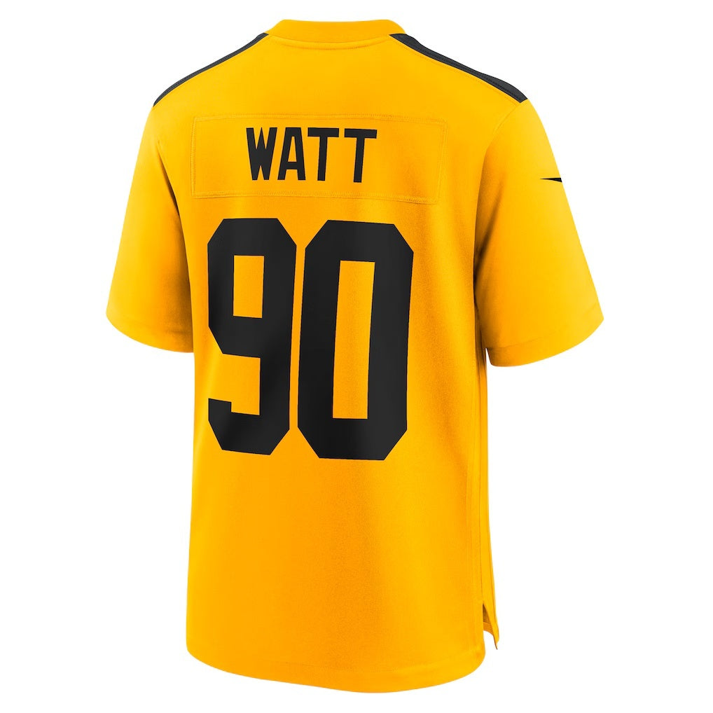 American Football Jersey | P.Steelers #90 T.J. Watt Gold Alternate 1933 Throwback Game Jersey - image 1