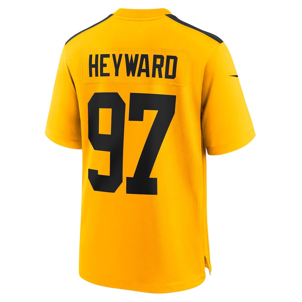 American Football Jersey | P.Steelers #97 Cameron Heyward Gold Alternate 1933 Throwback Game Jersey - image 1