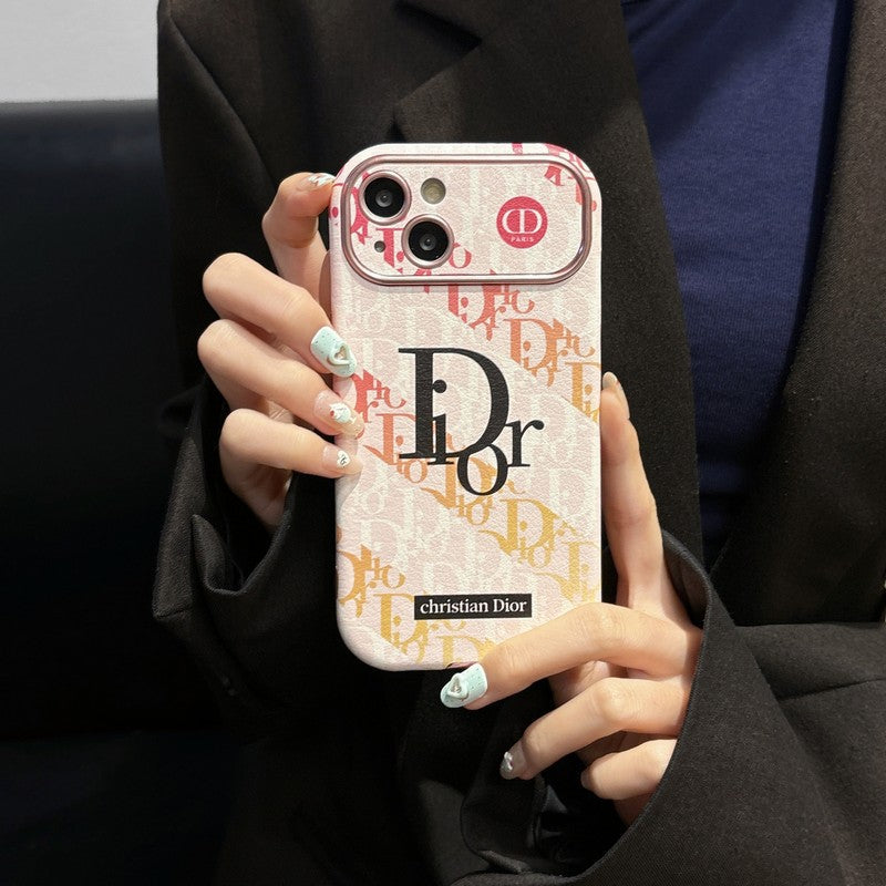 Fashion White & Brown Color Leather iPhone Case - product view 8