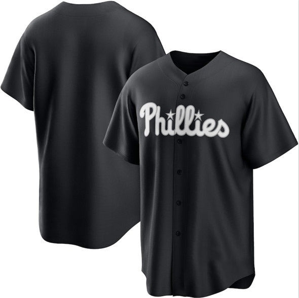Baseball Jersey | Philadelphia Phillies Blank Black Lights Out Limited Stitched - image 1