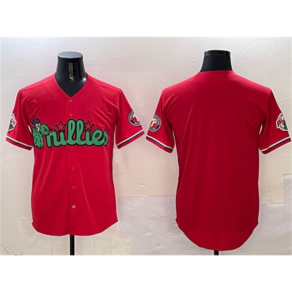 Baseball Jersey | Philadelphia Phillies Blank Red Phanatic Limited Stitched - image 1