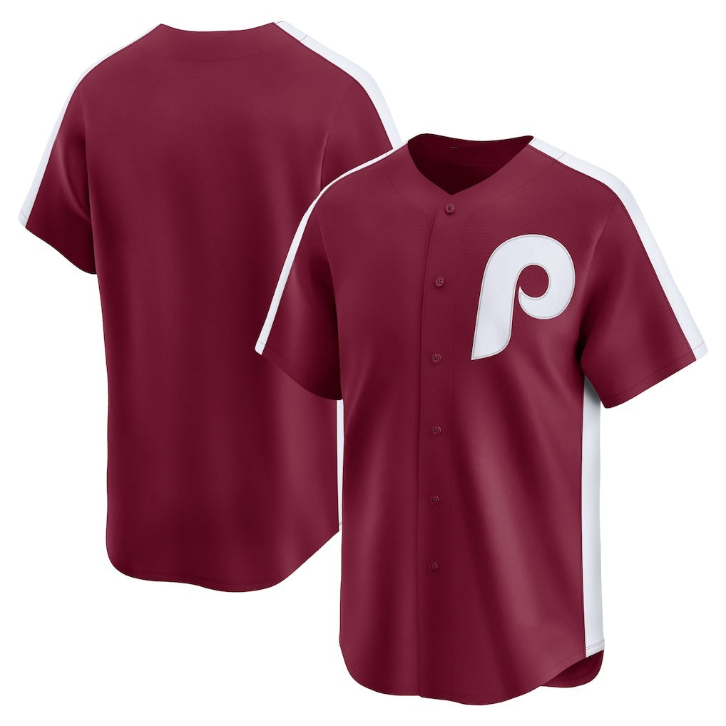 Baseball Jersey | Philadelphia Phillies Maroon Throwback Cooperstown Collection Limited - image 1