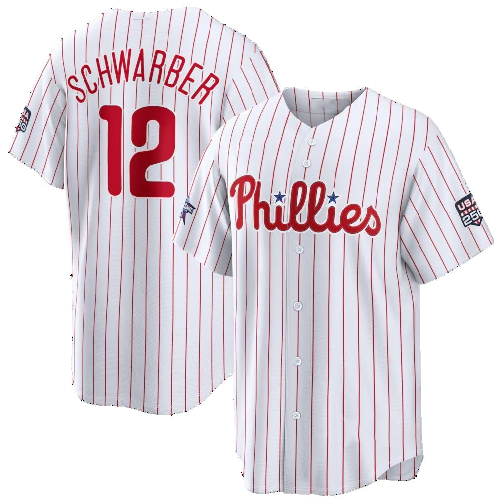 Baseball Jersey | Philadelphia Phillies #12 Kyle Schwarber 2026 All-Star Game White Replica - image 1