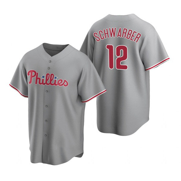 Baseball Jersey | Philadelphia Phillies #12 Kyle Schwarber Gray Stitched - image 1