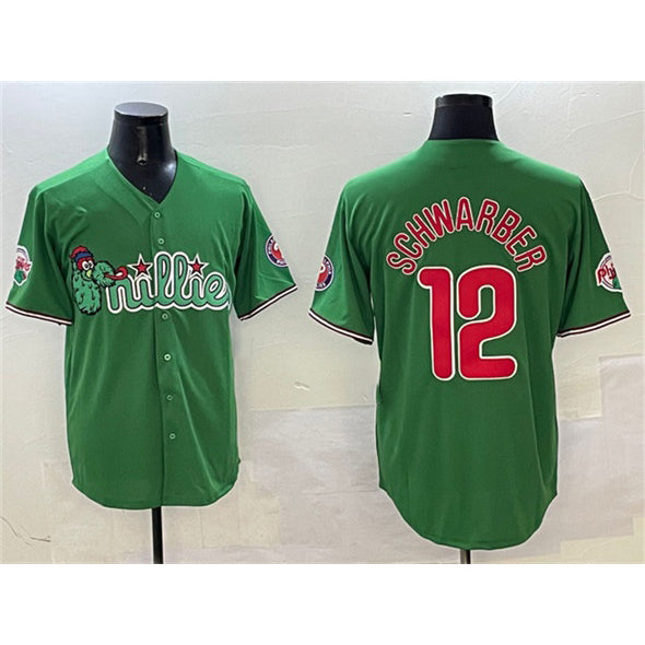 Baseball Jersey | Philadelphia Phillies #12 Kyle Schwarber Green Phanatic Limited Stitched - image 1