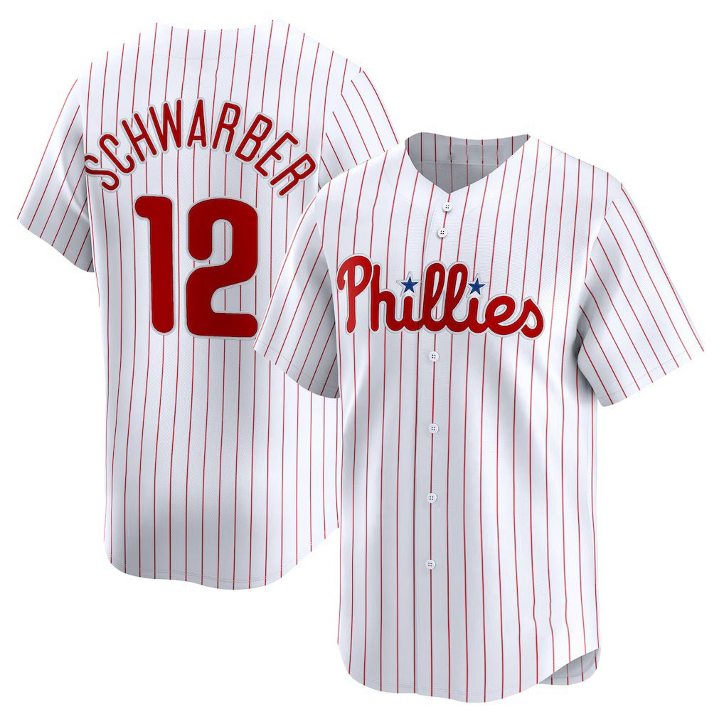 Baseball Jersey | Philadelphia Phillies #12 Kyle Schwarber White Home Limited Player - image 1