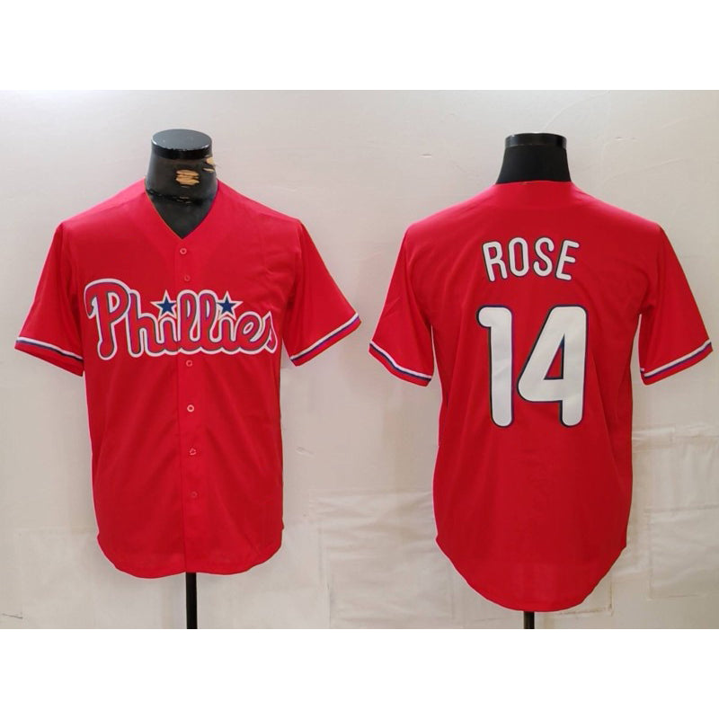 Baseball Jersey | Philadelphia Phillies #14 Pete Rose Red Stitched - image 1