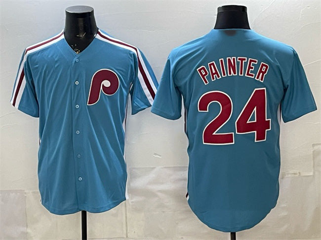 Baseball Jersey | Philadelphia Phillies #24 Andrew Painter Blue Stitched Jersey - image 1