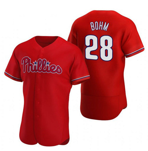 Baseball Jersey | Philadelphia Phillies #28 Alec Bohm Red Alternate - image 1