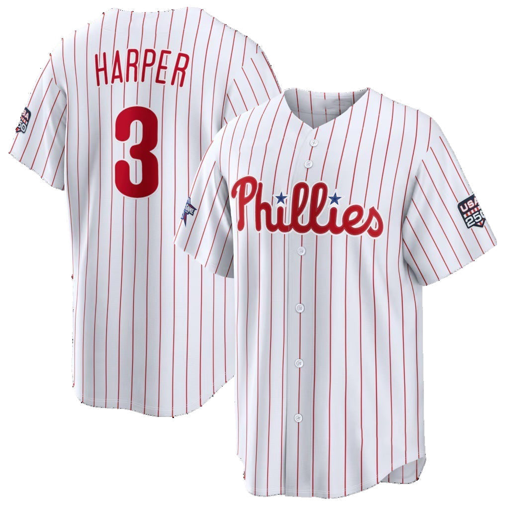 Baseball Jersey | Philadelphia Phillies #3 Bryce Harper 2026 All-Star Game White Replica - image 1