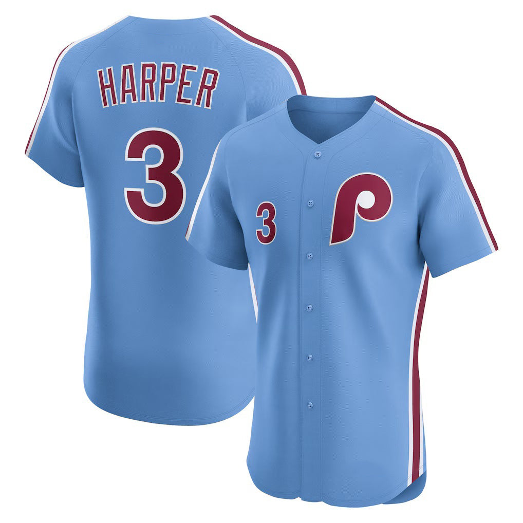 Baseball Jersey | Philadelphia Phillies #3 Bryce Harper Light Blue Alternate - image 1
