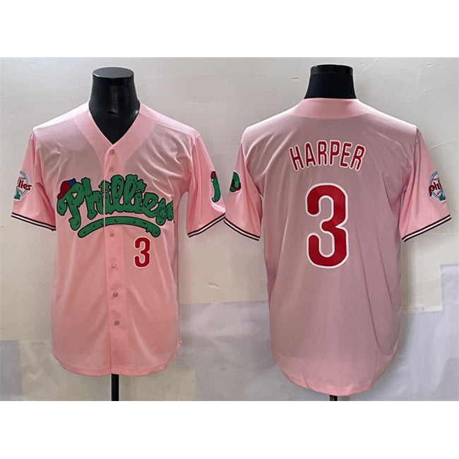 Baseball Jersey | Philadelphia Phillies #3 Bryce Harper Pink Phanatic Limited Stitched - image 1