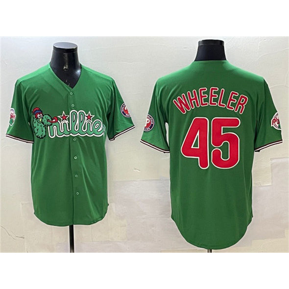Baseball Jersey | Philadelphia Phillies #45 Zack Wheeler Green Phanatic Limited Stitched - image 1