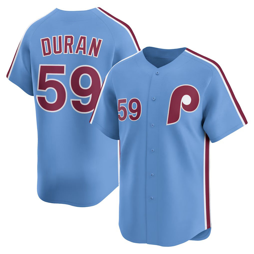 Baseball Jersey | Philadelphia Phillies #59 Jhoan Duran Light Blue Alternate Limited Player - image 1