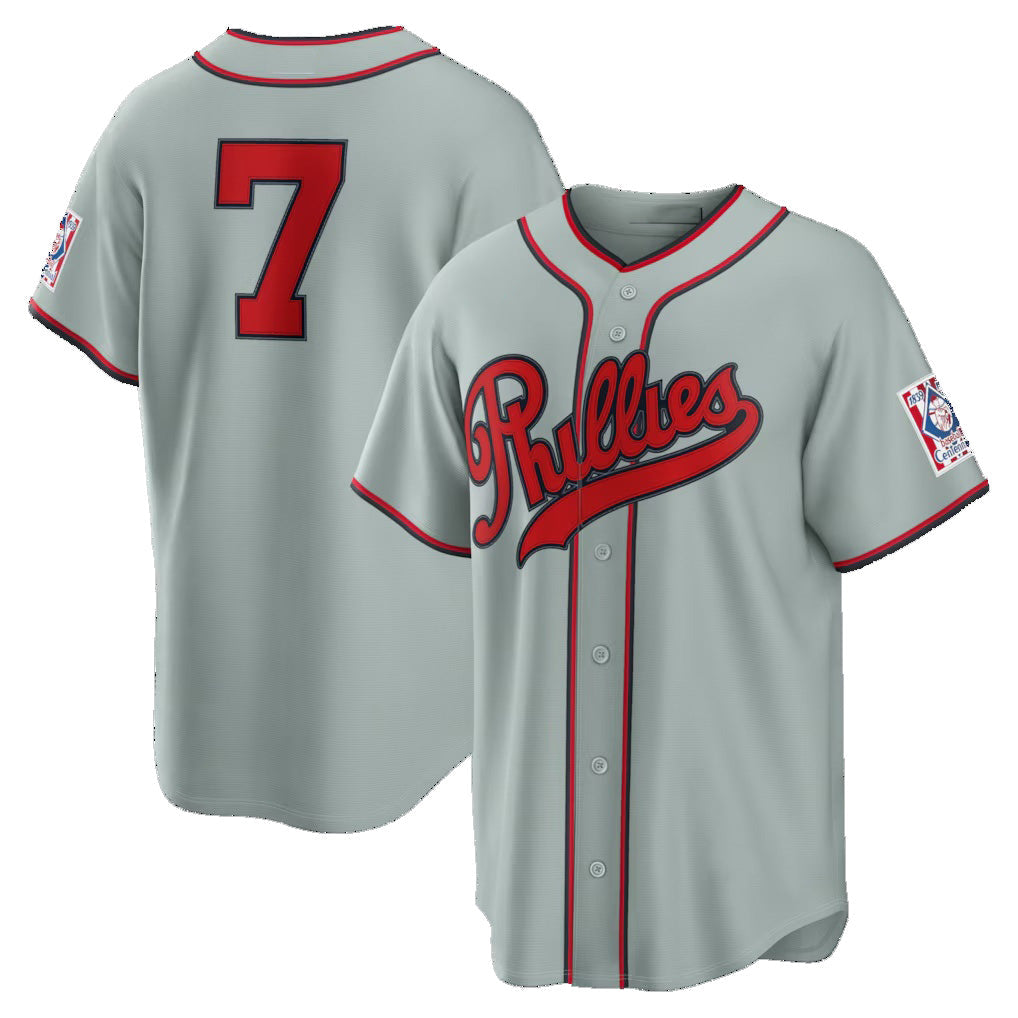 Baseball Jersey | Philadelphia Phillies #7 Trea Turner Gray 2026 Field of Dreams Stadium - image 1