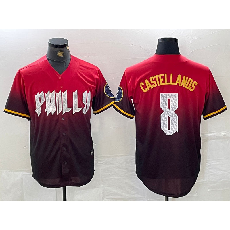 Baseball Jersey | Philadelphia Phillies #8 Nick Castellanos Red 2024 City Cool - image 1