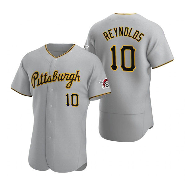 Baseball Jersey | Pittsburgh Pirates #10 Bryan Reynolds Gray Road Flex - image 1