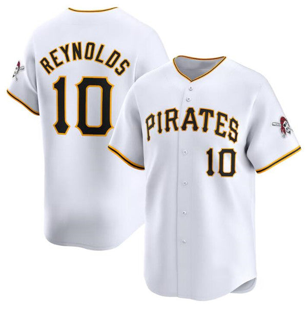 Baseball Jersey | Pittsburgh Pirates #10 Bryan Reynolds White Home Limited Baseball Stitched - image 1