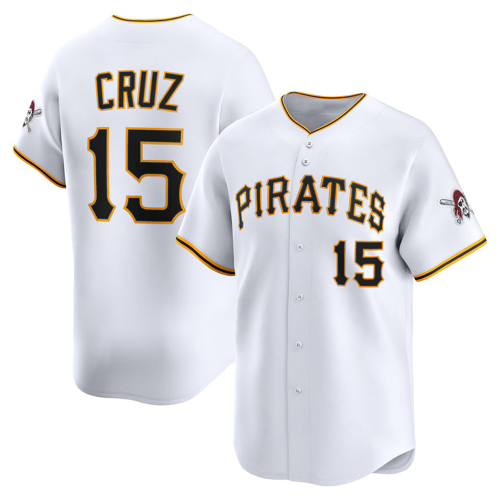 Baseball Jersey | Pittsburgh Pirates #15 Oneil Cruz White Home Limited Player - image 1