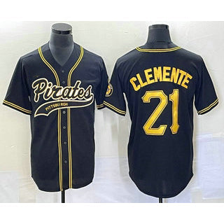Baseball Jersey | Pittsburgh Pirates #21 Roberto Clemente Black Stitched - image 1