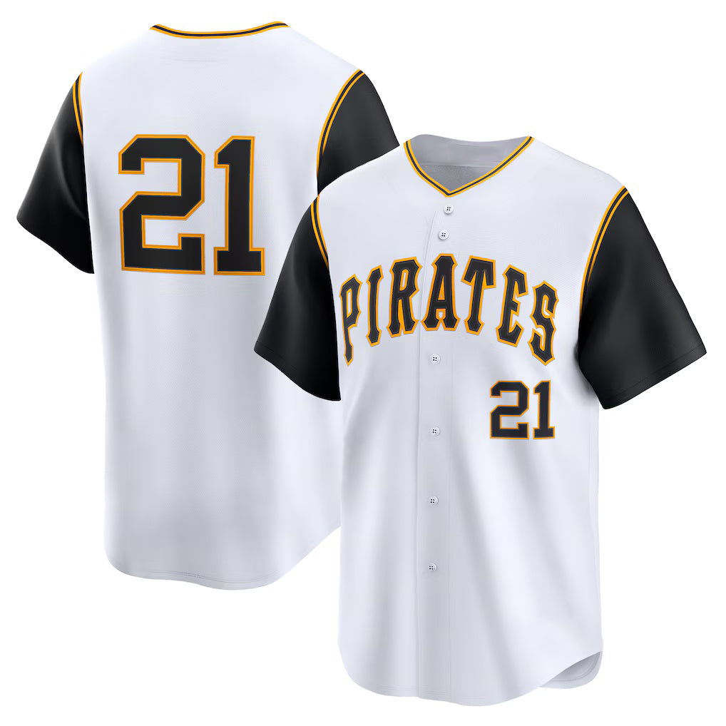 Baseball Jersey | Pittsburgh Pirates #21 Roberto Clemente White Cooperstown Collection Limited - image 1