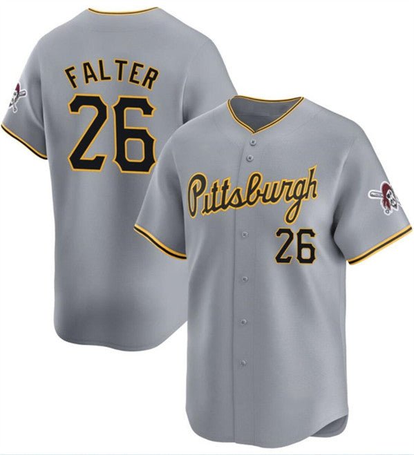 Baseball Jersey | Pittsburgh Pirates #26 Bailey Falter Gray Away Limited Baseball Stitched - image 1