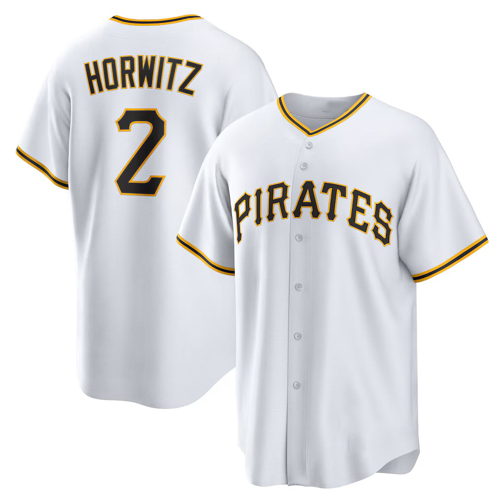Baseball Jersey | Pittsburgh Pirates #2 Spencer Horwitz White Home Replica - image 1