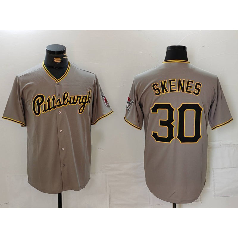 Baseball Jersey | Pittsburgh Pirates #30 Paul Skenes Grey Stitched - image 1