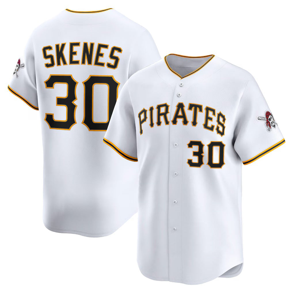 Baseball Jersey | Pittsburgh Pirates #30 Paul Skenes White Home Limited Player - image 1
