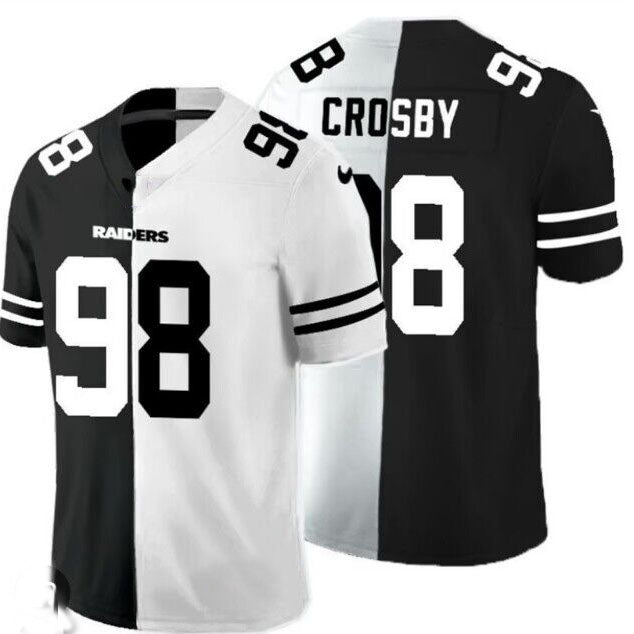 American Football Jersey | L.Raiders #98 Maxx Crosby Black White Alternate Vapor Limited Jersey Stitched American Football Jerseys - image 1