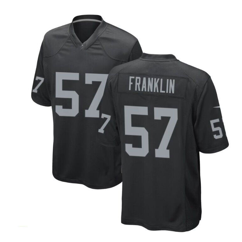 American Football Jersey | L.Raiders #57 TJ Franklin Black Player Game Jersey Stitched American Football Jerseys - image 1