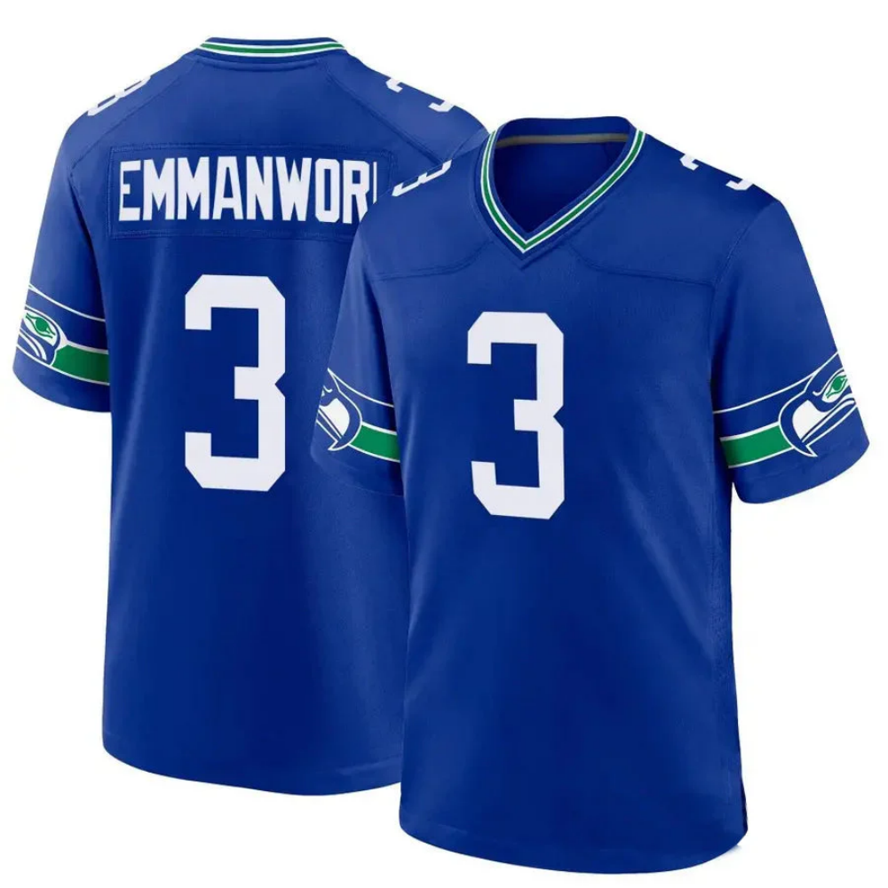 American Football Jersey | S.Seahawks #3 Nick Emmanwori Royal Football Game Stitched Jersey - image 1