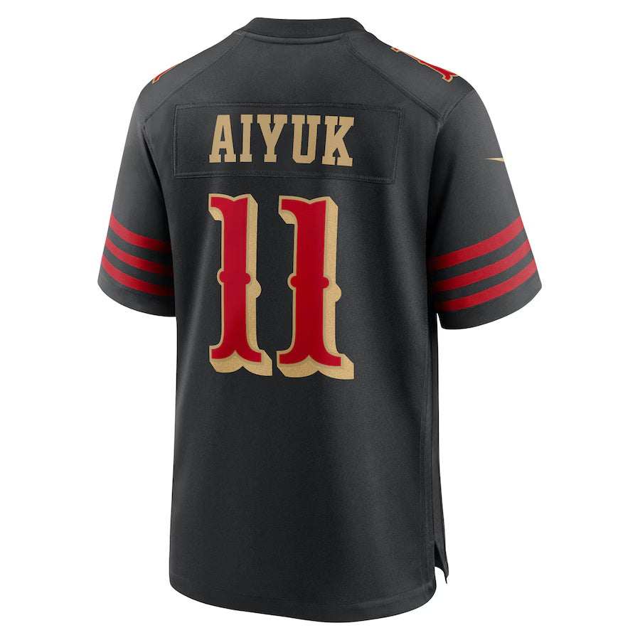 American Football Jersey | SF.49ers #11 Brandon Aiyuk 2025 Rivalries Collection Game Jersey - Black - image 1