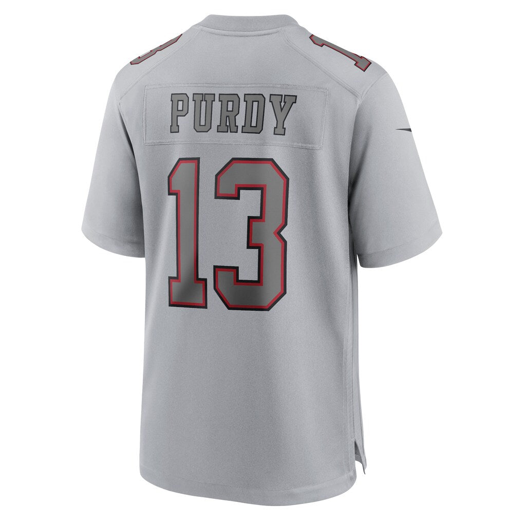 American Football Jersey | SF.49ers #13 Brock Purdy Gray Fashion Game Football Stitched Jersey - image 1