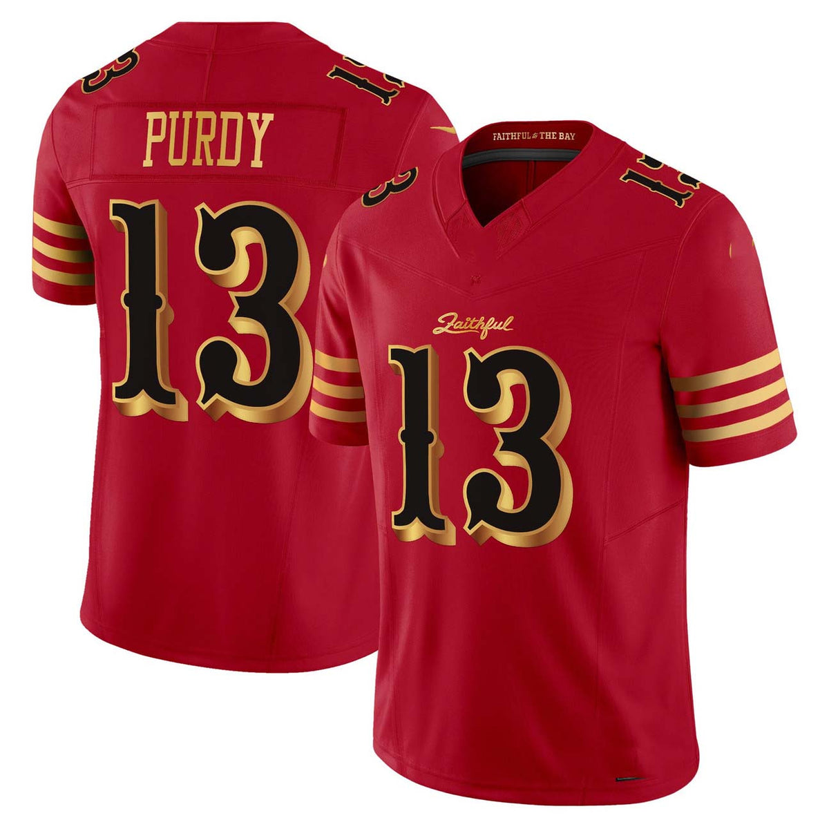 American Football Jersey | SF.49ers #13 Brock Purdy Red Rivalries F.U.S.E. Vapor Limited Football Stitched Jersey - image 1