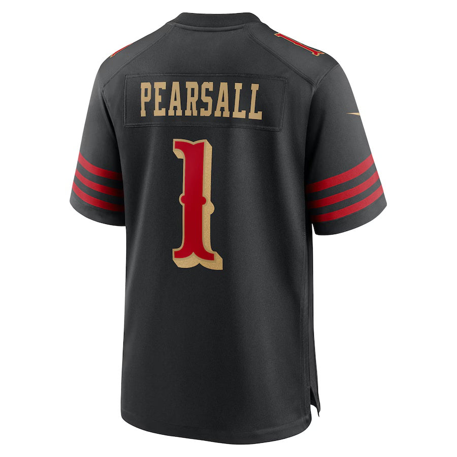 American Football Jersey | SF.49ers #1 Ricky Pearsall 2025 Rivalries Collection Game Jersey - Black - image 1