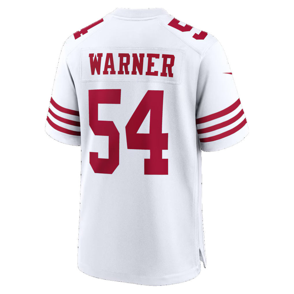 American Football Jersey | SF.49ers #54 Fred Warner White 80th Anniversary Game - image 1
